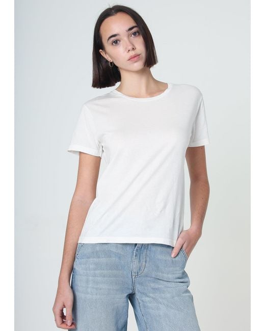 NOEND White Supima Cotton Crew Neck Tee