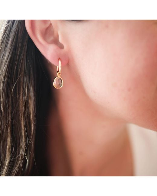 Auree Jewellery Metallic Manhattan & Citrine Interchangeable Gemstone Earrings