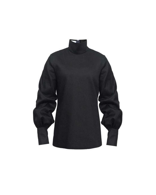 Van Brussel Blue Lior Bell Sleeve Blouse