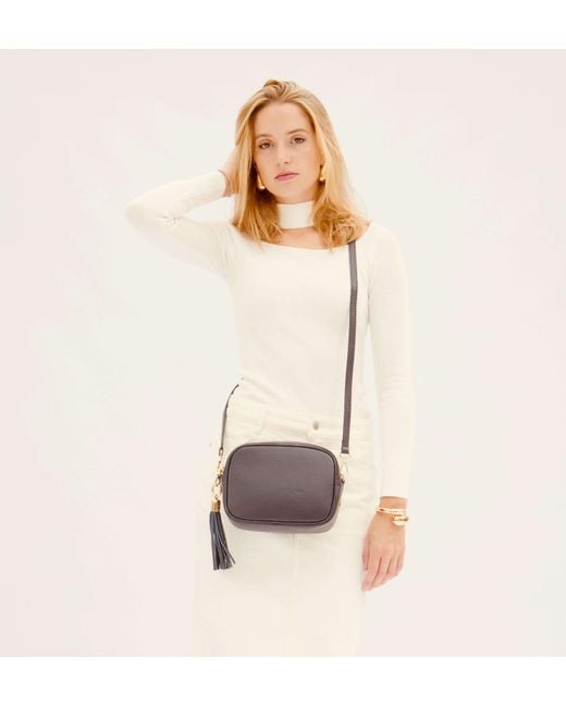 Apatchy London Blue The Tassel Leather Crossbody Bag
