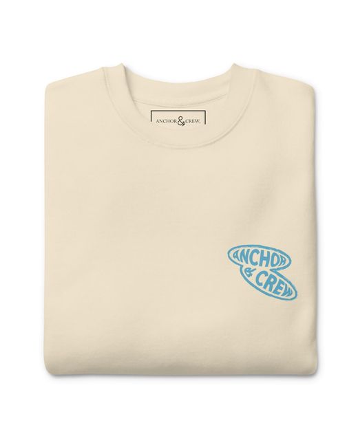 Anchor and Crew Neutrals Natural Surf N Waves Passenger Organic Cotton Sweatshirt