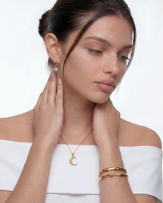 Elk & Bloom Metallic Chunky Gemstone Starlight 14K Bangle