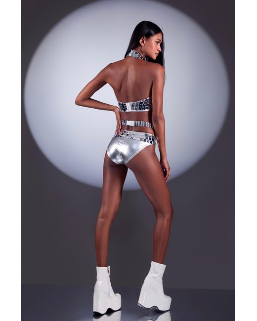 Harmonia Ny Gray Ampere Mirrored Bikini Set By Dani Watanabe