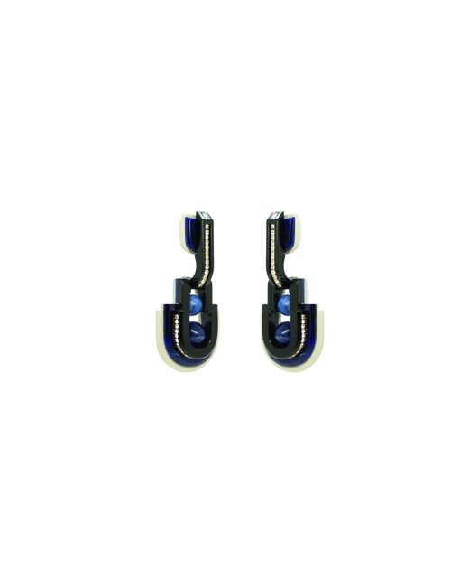 Gissa Bicalho Blue Handmade Acrylic Earring Pendant Orion