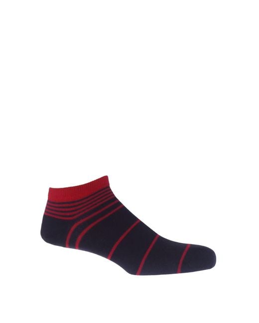 Peper Harow - Made in England Red Trainer Socks Bundle – Burgundy for men