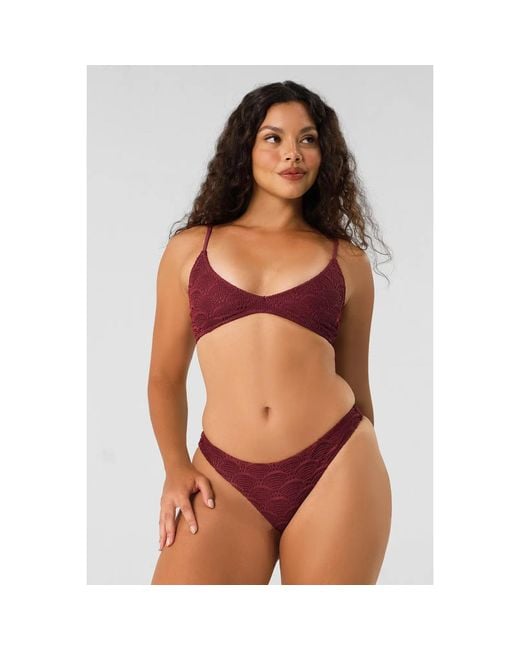 Blackbough Swim Brown Mila Deep Scoop Neck Top Henna