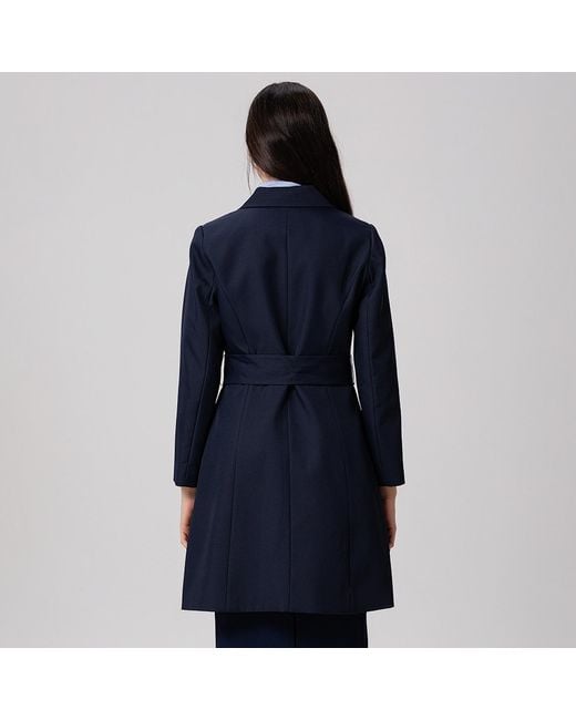 Smart and Joy Blue 'Belted Tailor Coat
