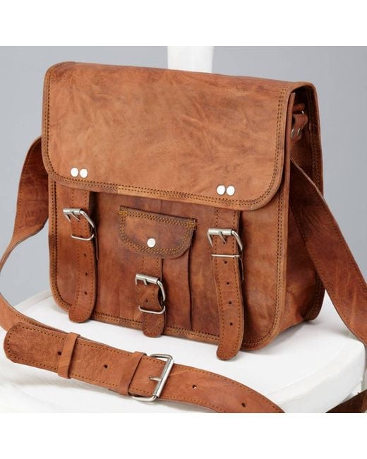 VIDA VIDA Brown Vida Vintage Leather Day Satchel