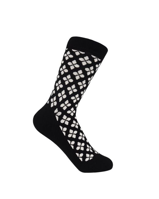 Peper Harow - Made in England Blue Clover Socks