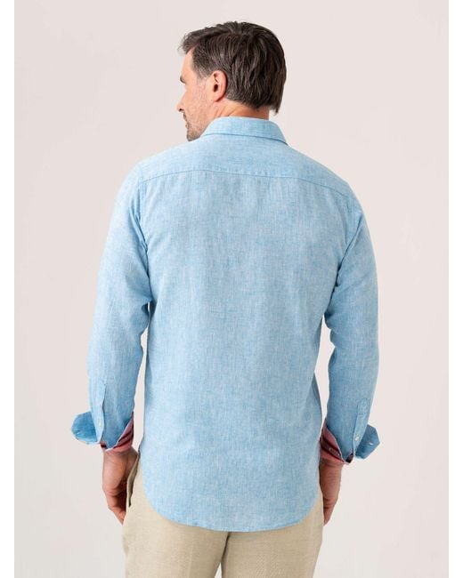 Koy Clothing Blue Anga Sky- Linen Shirt for men