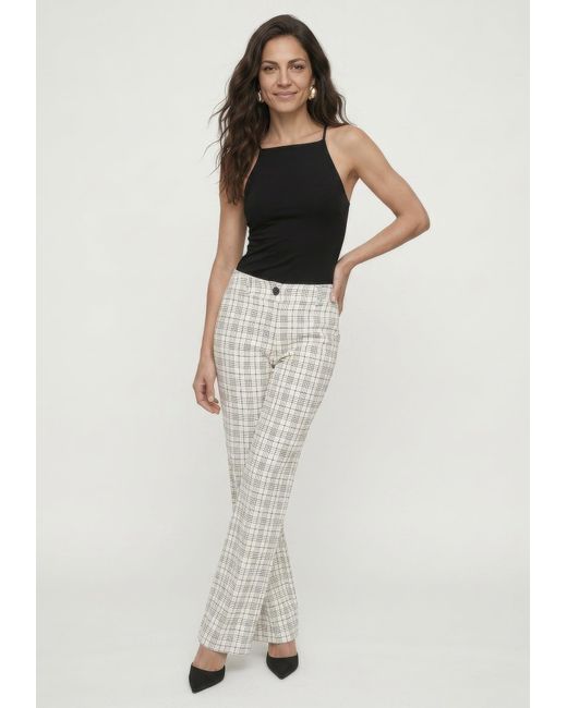 Lily and Lionel White Chess Check Print Trouser