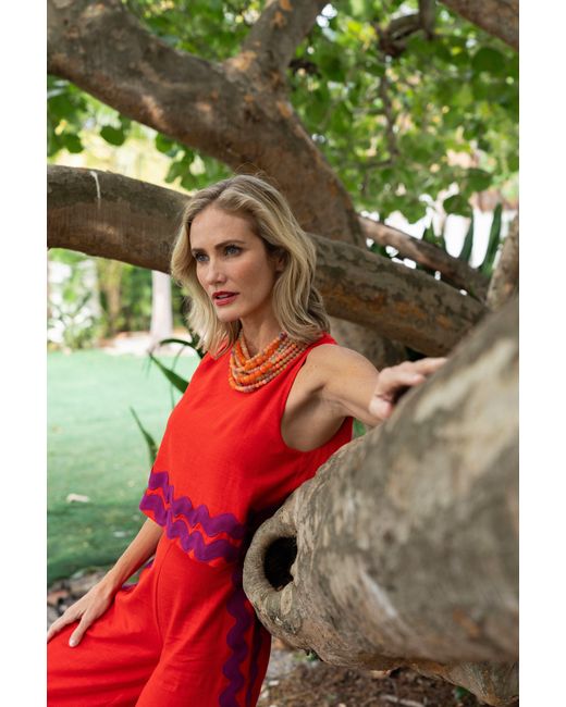 Fairchild Baldwin Red Marcella Tropical Necklace