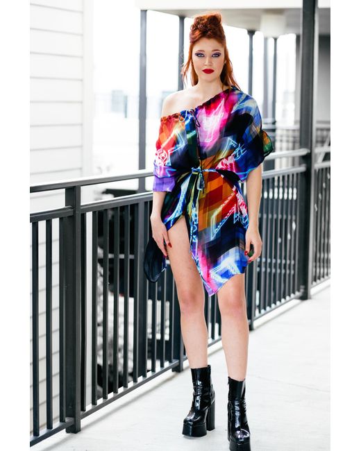 Any Old Iron Blue Lets Dance Shirt Dress