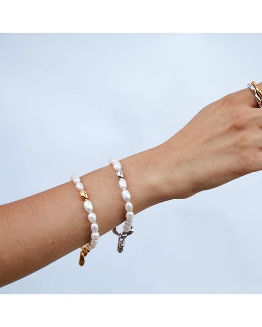 Biko Jewellery Metallic Muse Pearl Bracelet