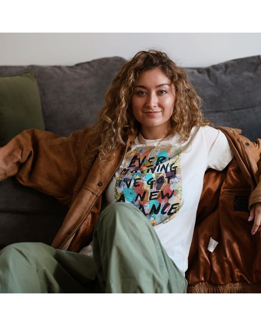 Boutique Kaotique Black Neutrals Every Morning Organic Cotton T-Shirt