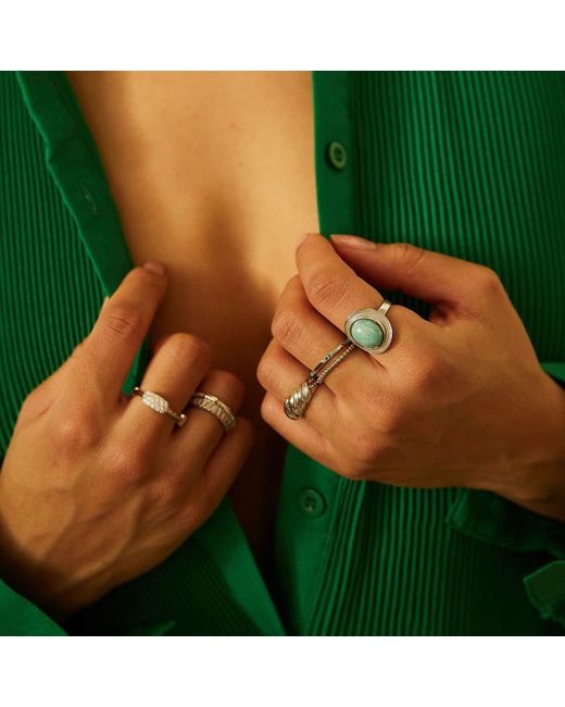 Bermuda Watch Company Green Annie Apple Imogen Sterling Amazonite Ring