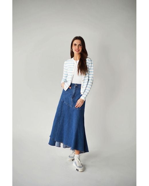 Lou&Up (Formerly Loup Clothing) Blue Striped Cardigan