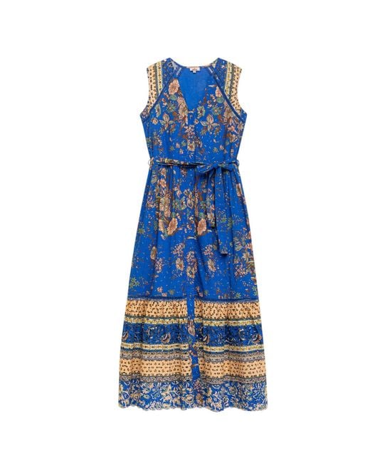 Niza Blue Waist-Tie Dress Manila