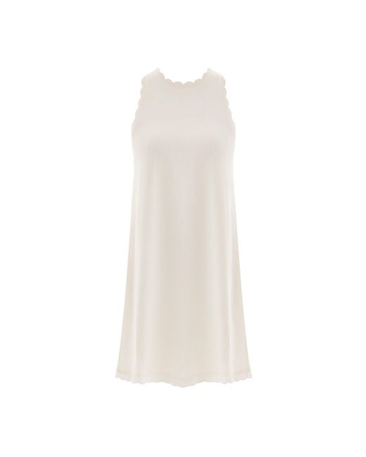 Monlicia White Calia Mini Linen Dress
