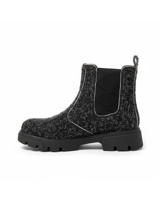 By Virgo Black Alona Handcrafted Mohair Leather Boot