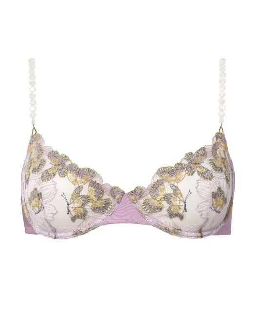 Maheyni Natural Butterfly Bra With Removable Pearl Jewel Straps