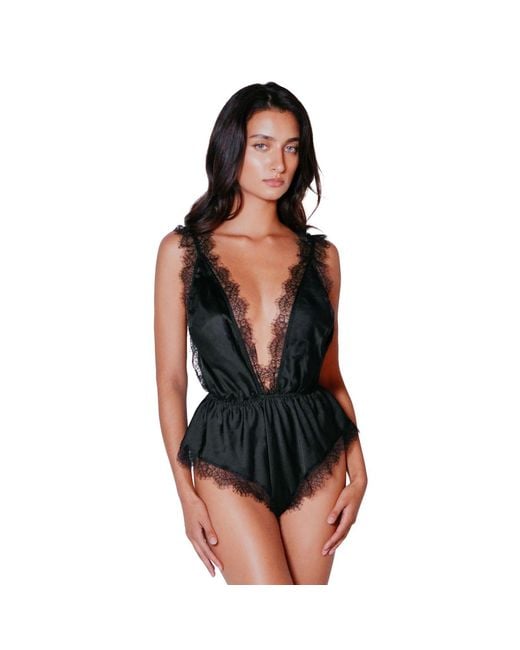 Perilla Lingerie Black Mina Jumpsuit