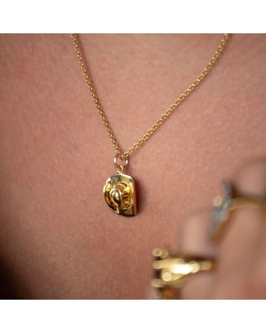 Scream Pretty Metallic Cowboy Hat Charm Necklace