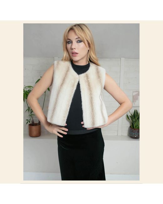 Nooki Design Natural Neutrals Edelweiss Faux Fur Gilet