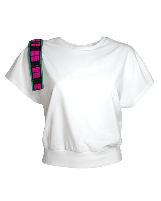 Lalipop Design White T-shirt Established With A Sequined Bow