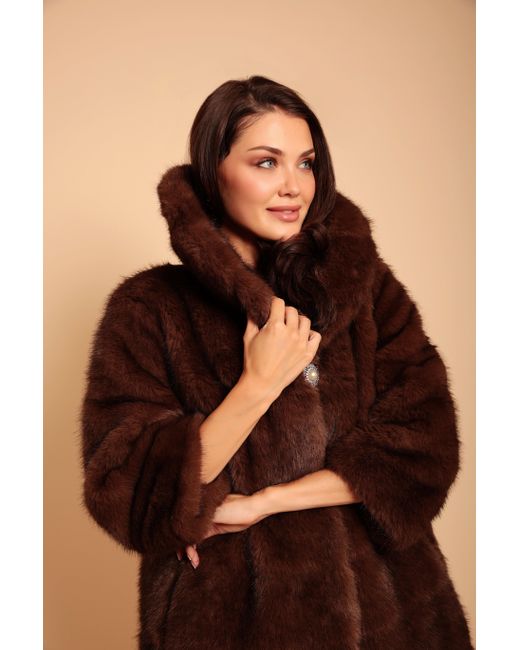 Santinni Brown 'Hollywood' Faux Fur Coat