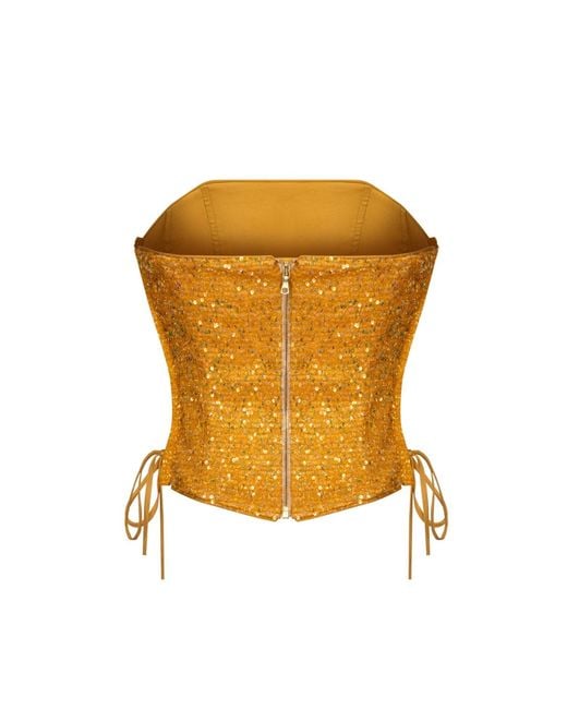 Elsava Metallic Lina Sequin Corset