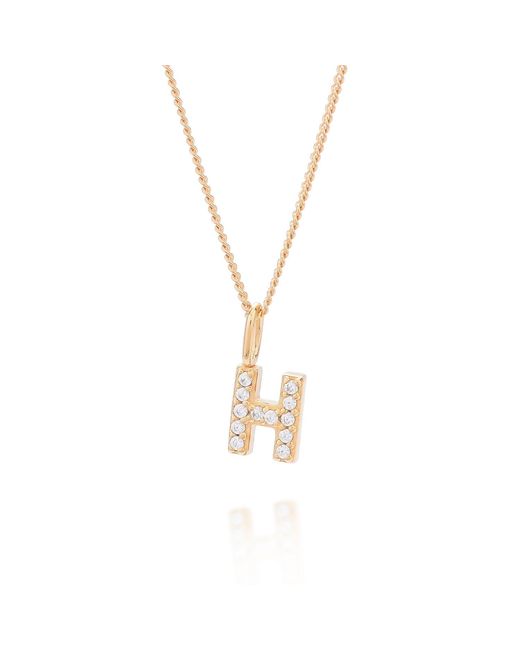 Nellou Jewellery Metallic Initial Sparkle Necklace Plated Sterling