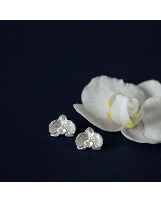 Agora Jewellery Metallic Orchid Earrings