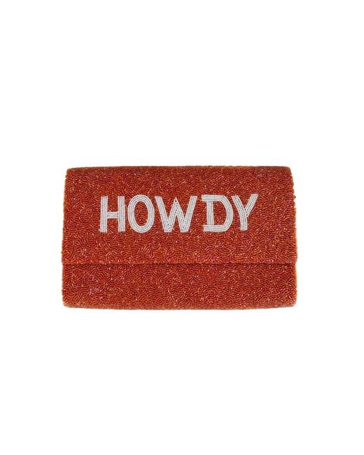 Christina Greene Red Howdy Fully Beaded Clutch