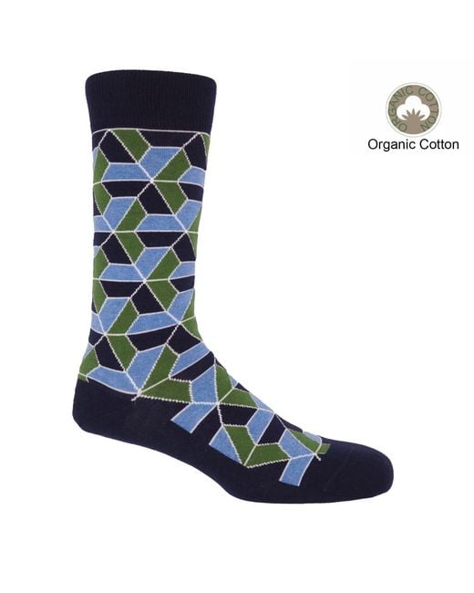 Peper Harow - Made in England Blue Organic Vertex Socks Bundle for men