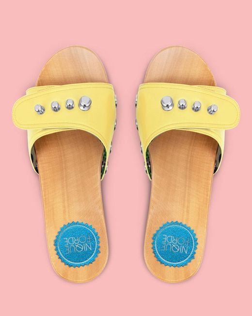 Nique Forde Yellow Macaroon Lucille Sandals