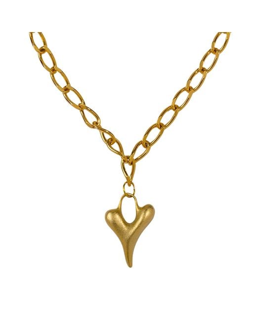 Caramel Vintage Jewellery Metallic Vintage Plated Love Necklace