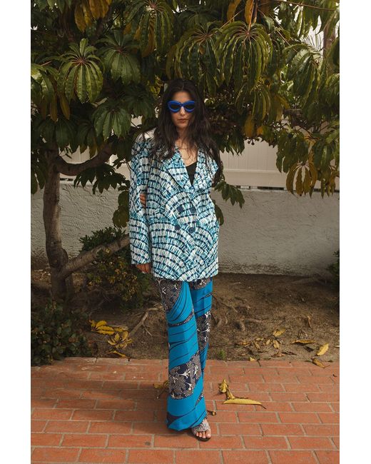 Jennafer Grace Blue Water Signs Jacket With Removable Faux Fur Collar