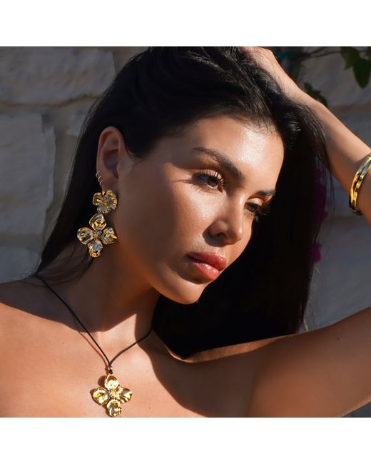 Mickey's Girl Metallic Marigold Stacked Waterproof Earrings