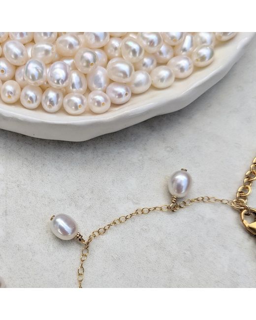 Kiri & Belle Metallic Annalise Pearl Drop Charm Filled Bracelet