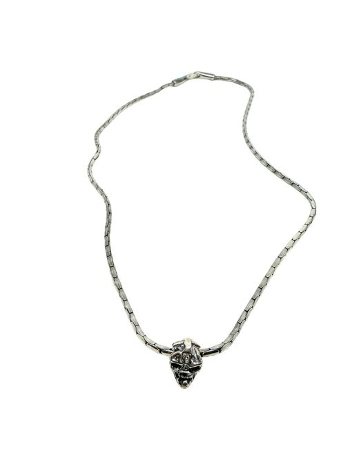 Tg-Jewellery by Tamara Gervasio Metallic Japanese Skull Paloma Chain Necklace for men