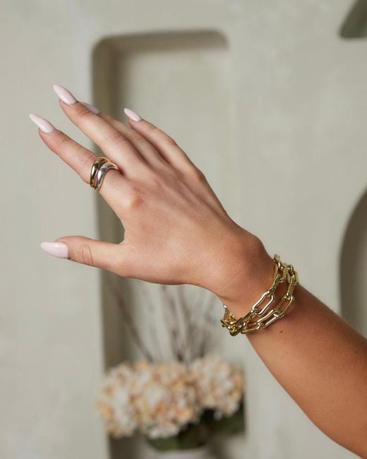 Crystals and Co White Flow Ring