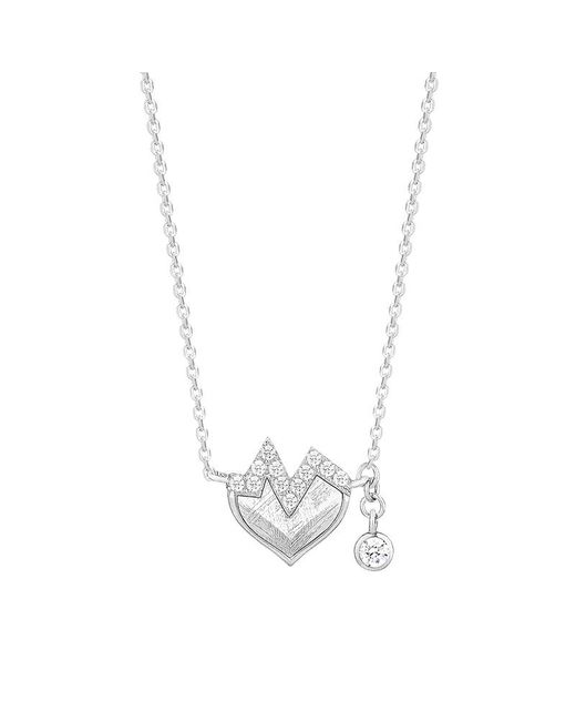 AWNL Metallic Flipped Meteorite Sterling Necklace