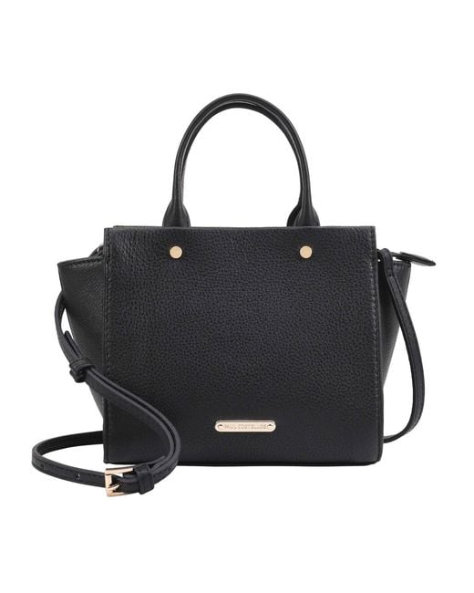 Paul Costelloe Black Drini Leather Crossbody Bag