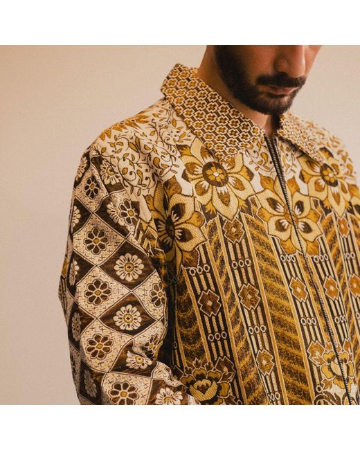 Collected Xx Brown Dune Cropped Jacket for men