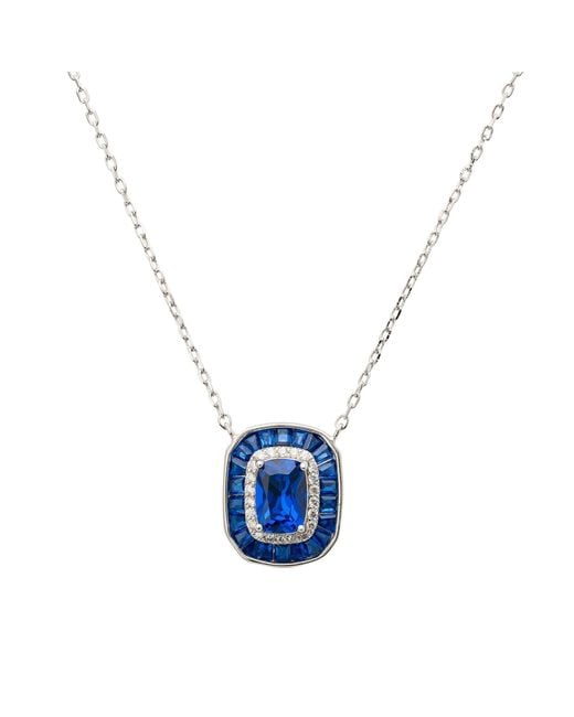 Latelita London Blue Great Gatsby Pendant Necklace Sapphire