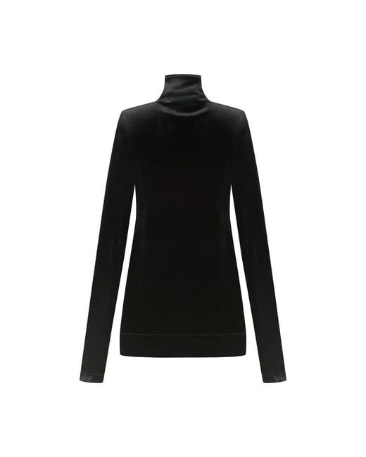 Úchè Black Velvet Mini Dress