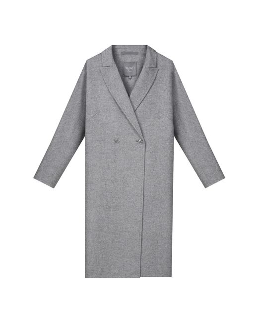 InAvati Gray Double-Faced Wool Coat