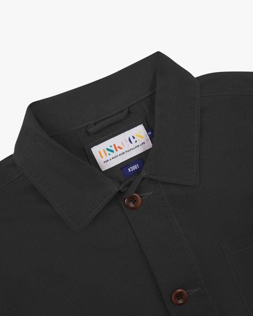 Uskees Black Overshirt for men