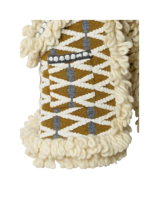 The Extreme Collection Metallic Neutrals Mustard Fringed Artisanal Vest Brittany